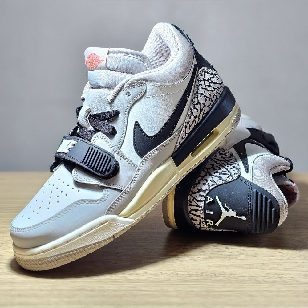 Nike Air Jordan Legacy 312 Low Grey Cement Women's 6.5 Black White CD9054-101 SE